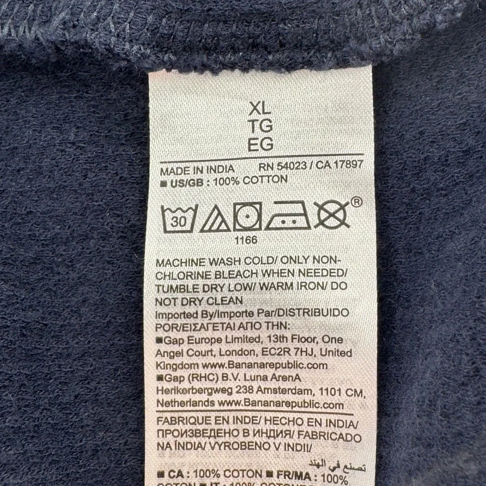 Banana Republic BR Edit Sweater Polo Men's XL Navy Old Money Preppy EUC